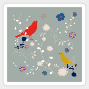 Bird and Blossom Sticker